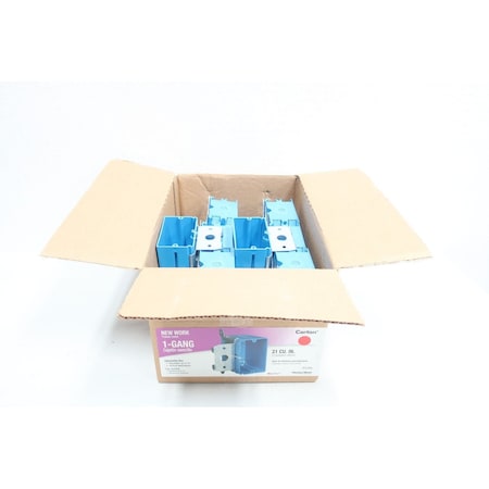 Abb Electrical Box, 21 cu in, Outlet Box Type, 1 Gang, PVC, Rectangular Shape, 20 PK B121ADJ